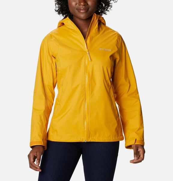 Columbia EvaPOURation Rain Jacket Yellow For Women's NZ16793 New Zealand